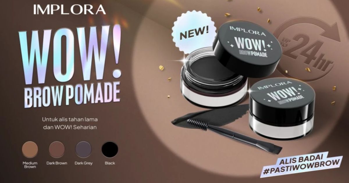 Rekomendasi pensil alis - implora wow brow pomade